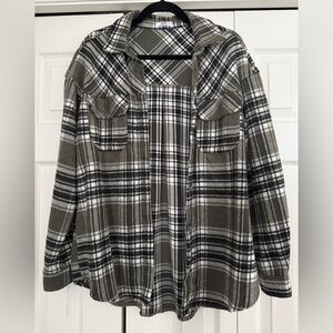 Ardene Green Plaid Shacket